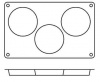 Форма силиконовая "Бисквит" 3 порц. d=103 мм. h=20 мм.(SF042/S) (SA0042) /1/ Под заказ